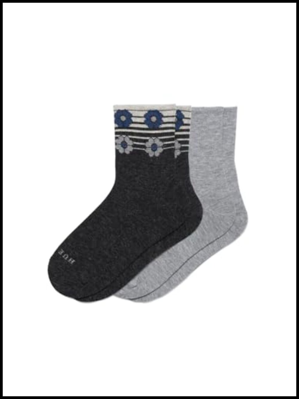 Merino Wool Mini Crew Athletic Socks 2 Pair Pack Warm Breathable